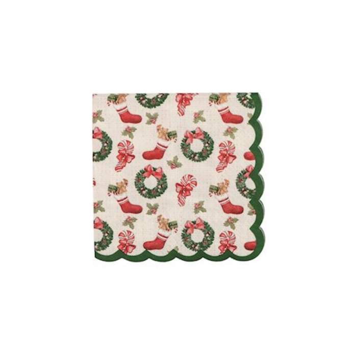 Classic Christmas Cocktail Napkin