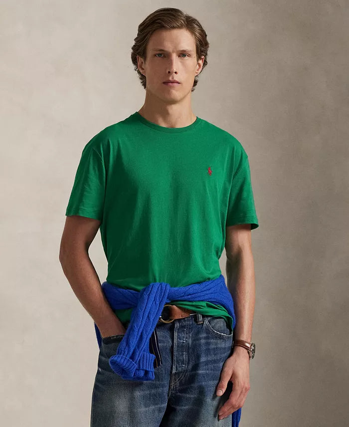 Classic-Fit Crewneck T-Shirt in Erine Green - Madison's Niche