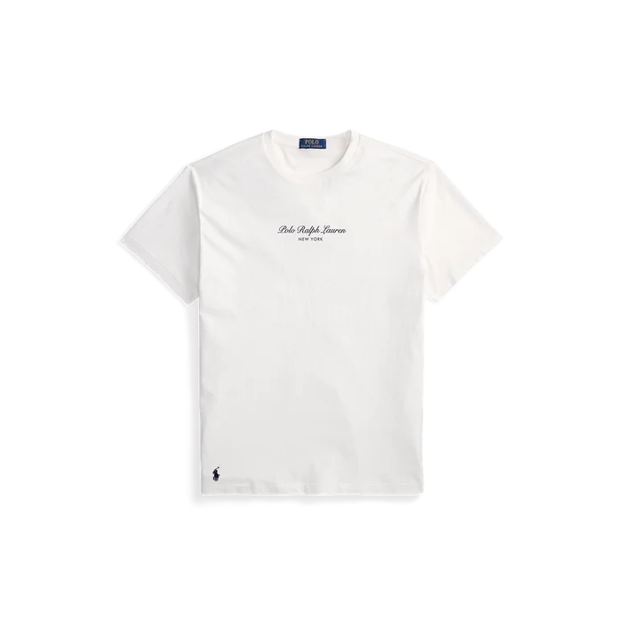 Classic Fit Logo Jersey T-Shirt in White