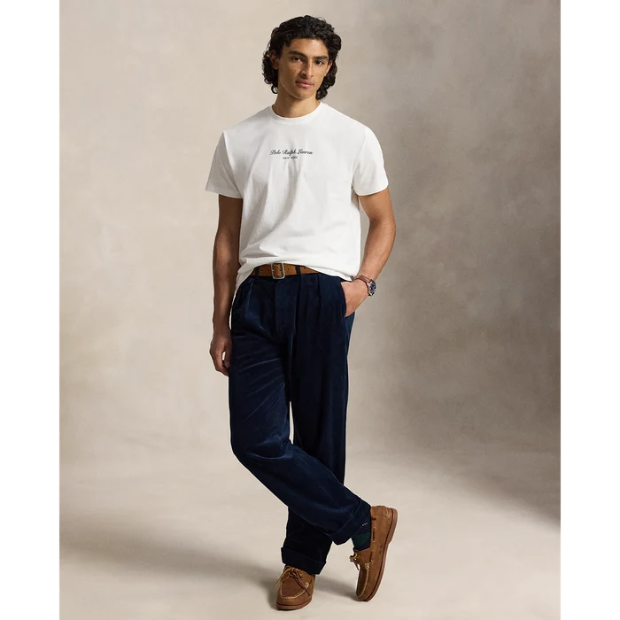 Classic Fit Logo Jersey T-Shirt in White