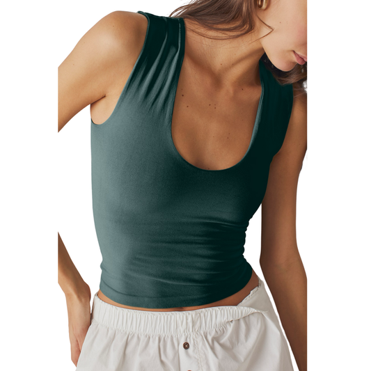 Clean Lines Muscle Cami in Midnight Mountain