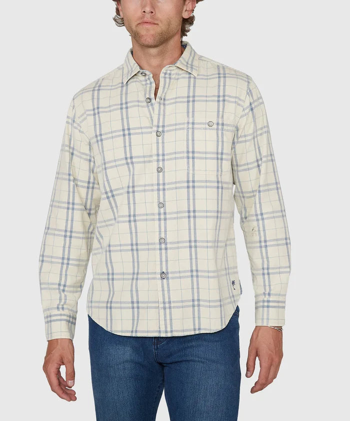 Coastline Cord Indio Plaid in Cloud Cream - Madison's Niche