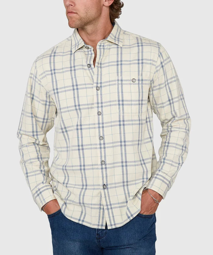 Coastline Cord Indio Plaid in Cloud Cream - Madison's Niche