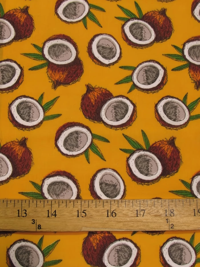 Coconut Canary Yellow Cotton Polyester Fabric