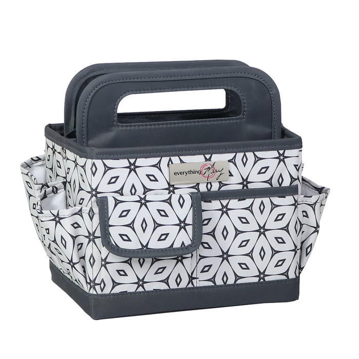Collapsible Desktop Craft Caddy, Grey Geometric