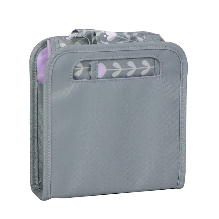 Collapsible Desktop Craft Caddy, Purple Flowers