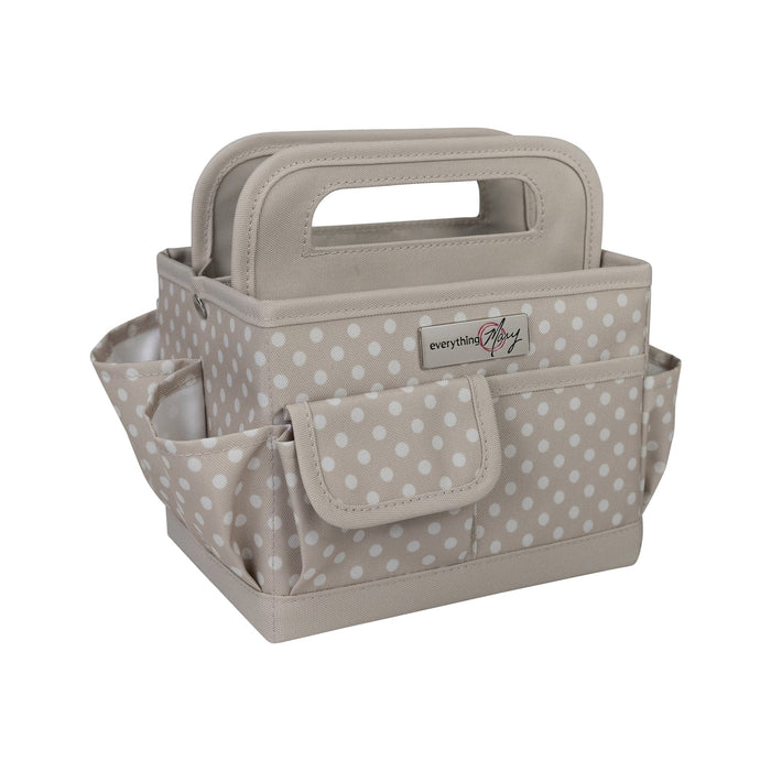 Collapsible Desktop Craft Caddy, Tan Dot