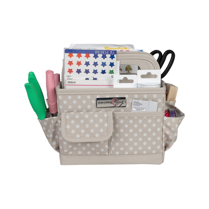 Collapsible Desktop Craft Caddy, Tan Dot