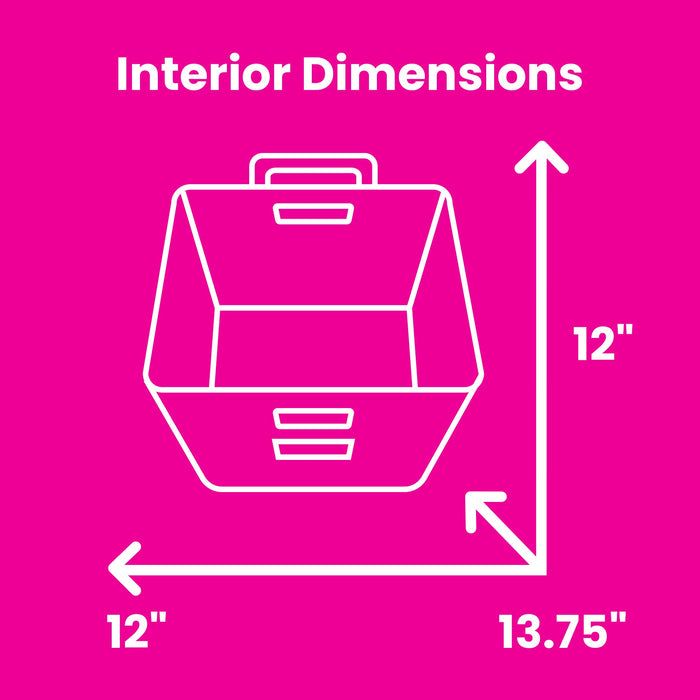 Collapsible Plastic Rolling Craft Cart, Purple