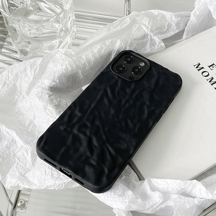 Front view of Color Pleated Case. Features a vibrant 3D wave pattern on high-quality resilient silicone.