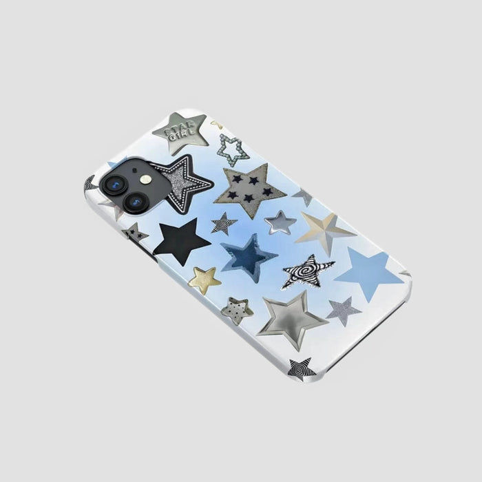 Full view of Cool Stars Case. Clean understated aesthetic with a youthful and modern artistic twist.