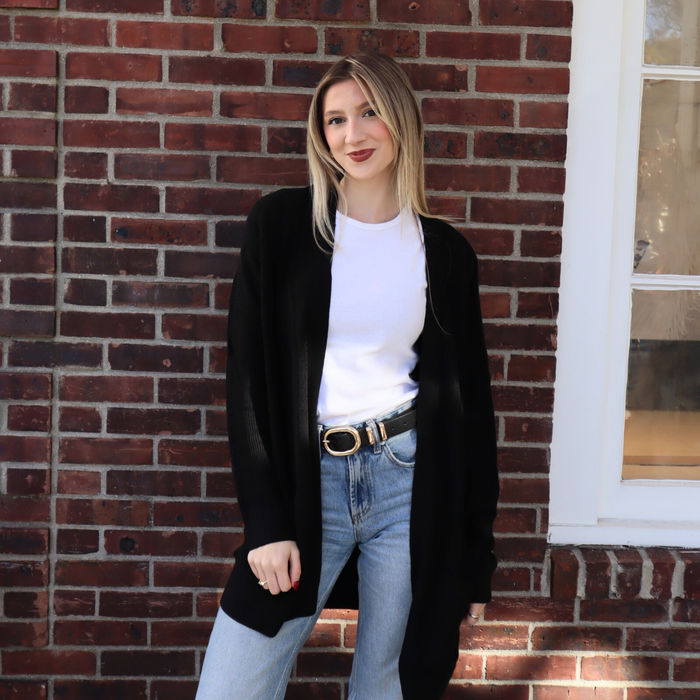 Cooper Cardigan in Black - Madison's Niche