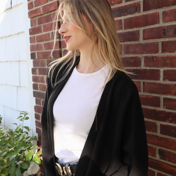 Cooper Cardigan in Black - Madison's Niche