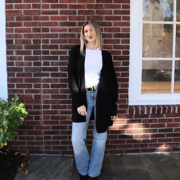 Cooper Cardigan in Black - Madison's Niche