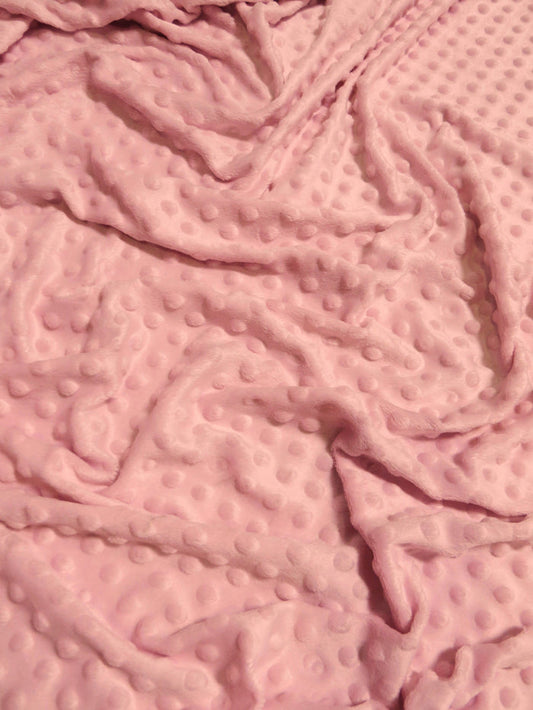 Coral Minky Dimple Dot Baby Soft Fabric / Sold By The Yard