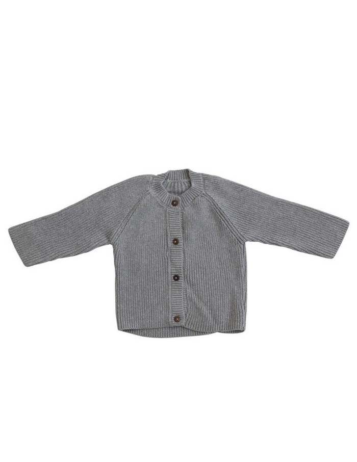 Cotton Knit Baby Sweater in Grey - Madison's Niche