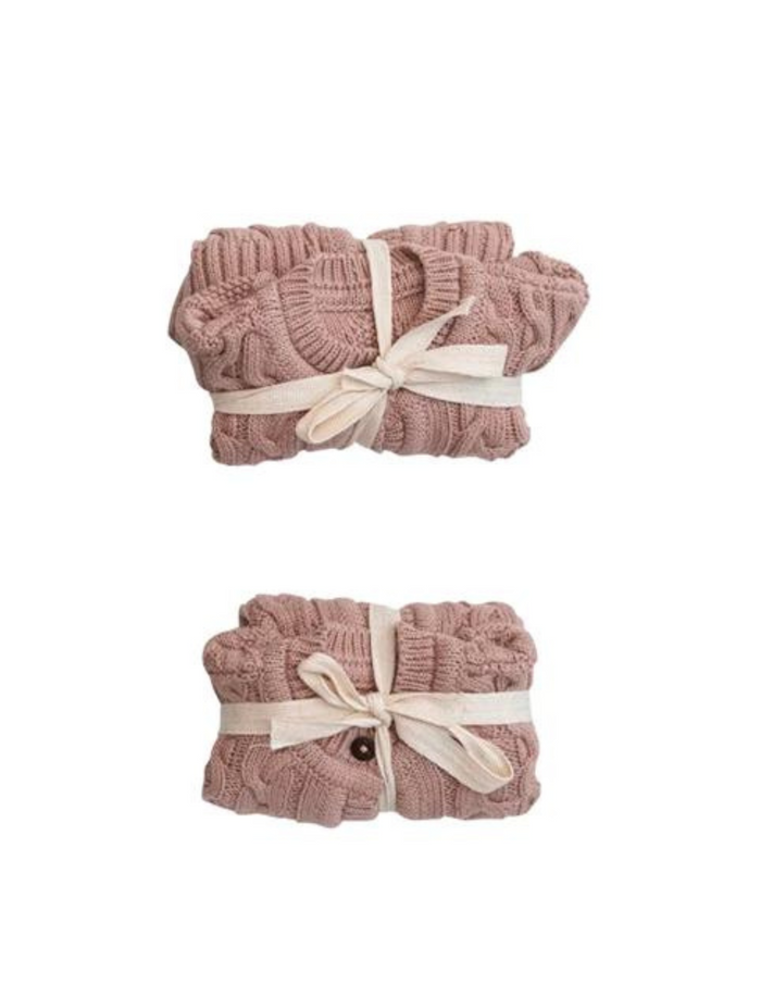 Cotton Knit Baby Sweater in Pink - Madison's Niche