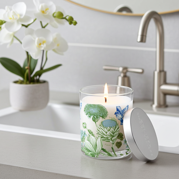 Cotton & Linen Glass Candle - Madison's Niche