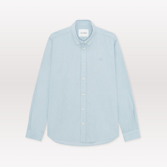 Cotton Linen Shirt - Skyway Blue
