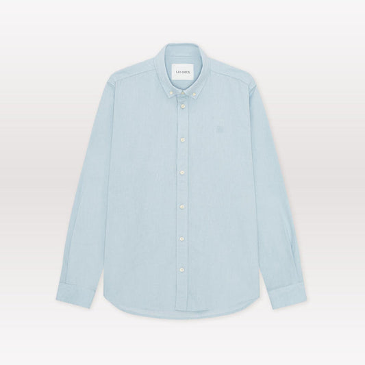 Cotton Linen Shirt - Skyway Blue