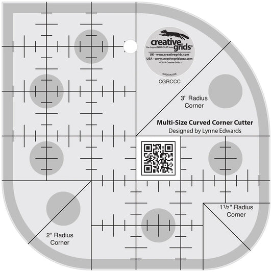 Creative Grids Curved Corner Cutter Quilt Ruler
