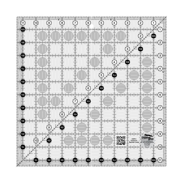 Creative Grids Quilt Ruler 11-1/2in x 11-1/2in