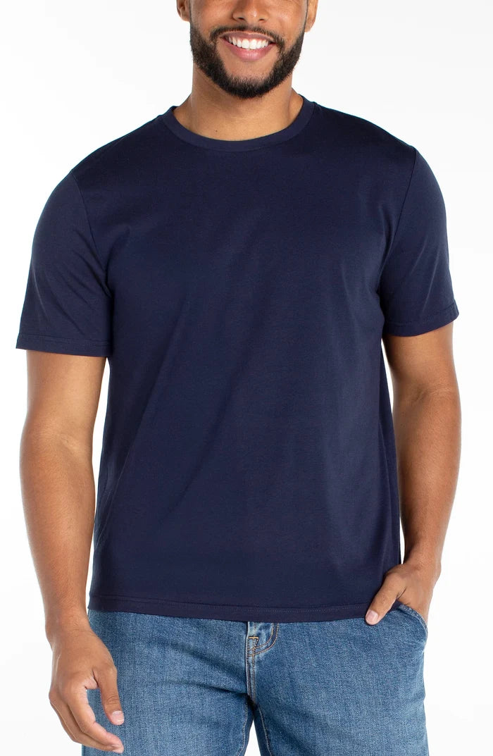 Crew Neck Tee in Navy - Madison's Niche