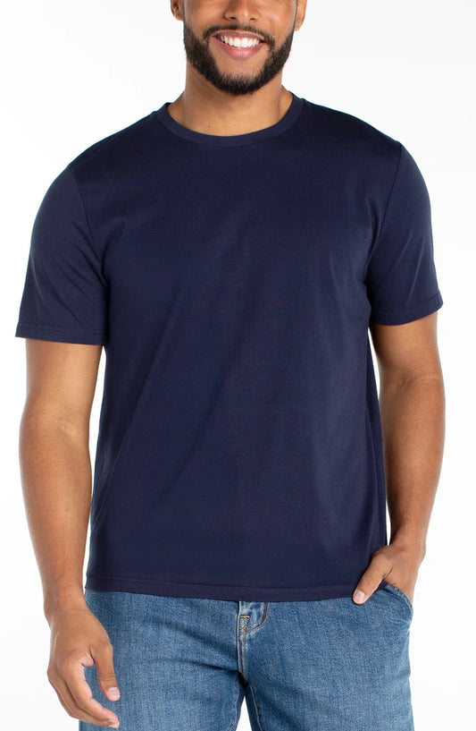 Crew Neck Tee in Navy - Madison's Niche