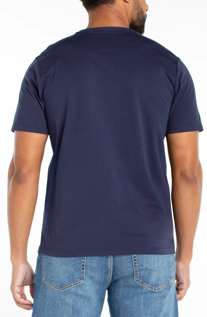 Crew Neck Tee in Navy - Madison's Niche