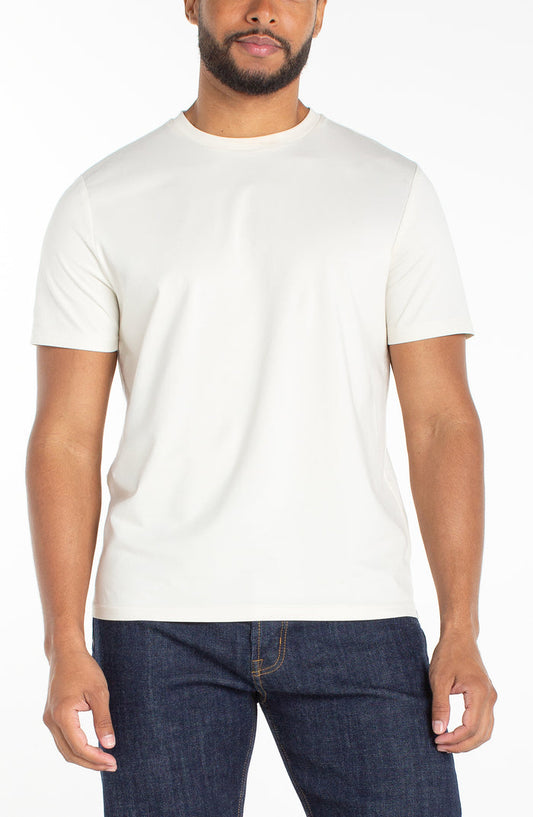 Crew Neck Tee in Parchment - Madison's Niche