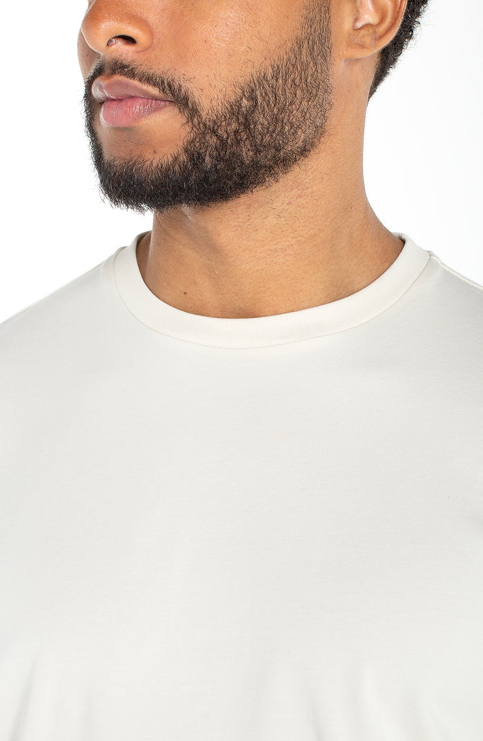 Crew Neck Tee in Parchment - Madison's Niche