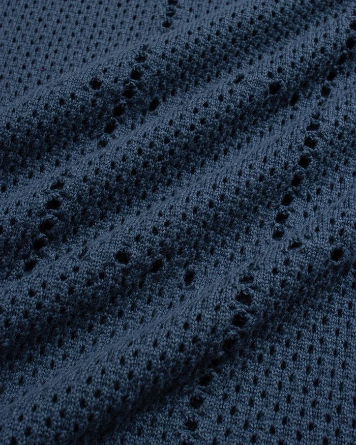 Crochet Crewneck Knit - Blue