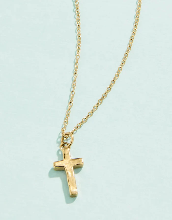 Cross Necklace 17'' in Gold - Madison's Niche