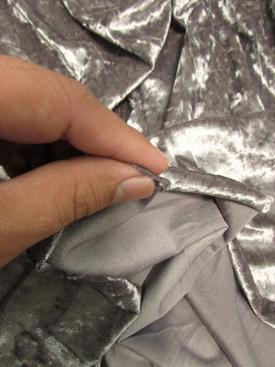 Crushed Stretch Velvet Costume Fabric / Black / Sold By The Yard