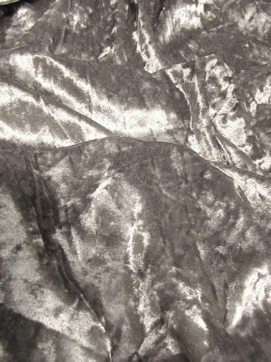 Crushed Stretch Velvet Costume Fabric / Navy Blue / Sold By The Yard