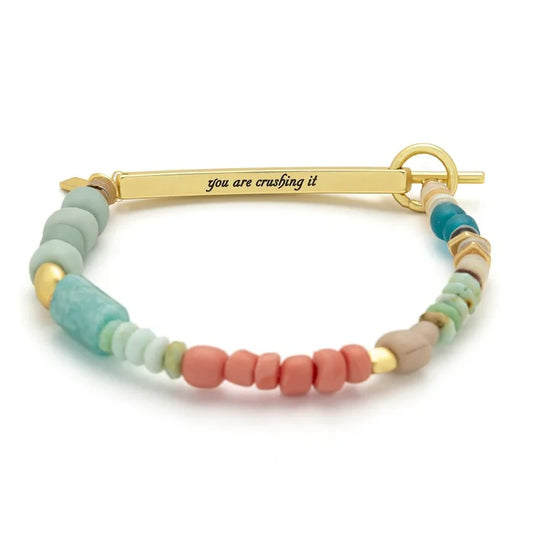 Crushing It Message Bracelet - Madison's Niche