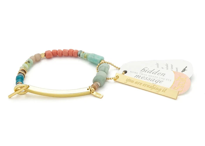 Crushing It Message Bracelet - Madison's Niche