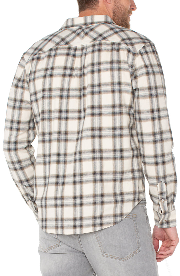 Curved Yoke Button Up Shirt - Madison's Niche