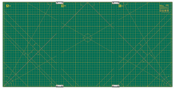 Cutting Mat Set of 3 Mats with Clips Green 35in x 70in