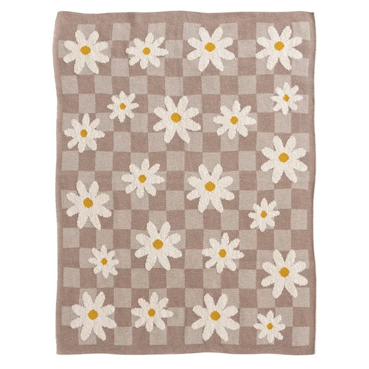 Daisies & Check Baby Blanket - Madison's Niche