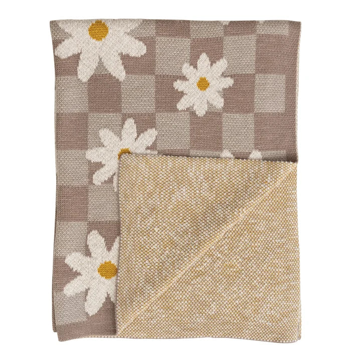 Daisies & Check Baby Blanket - Madison's Niche