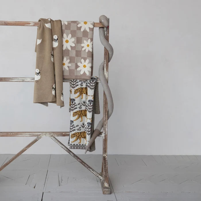 Daisies & Check Baby Blanket - Madison's Niche