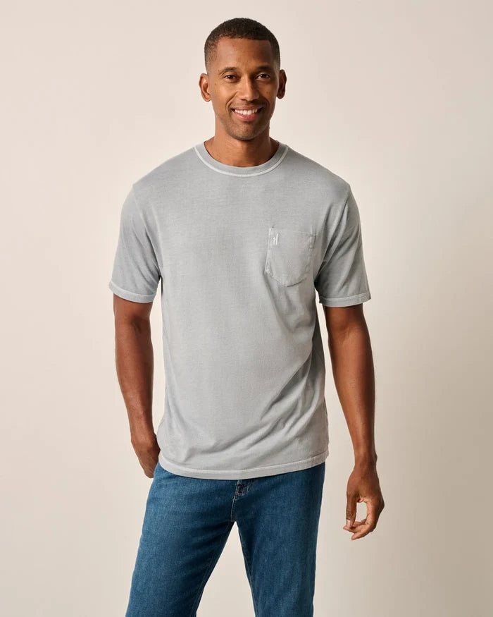 Dale Pocket Tee in Steel - Madison's Niche