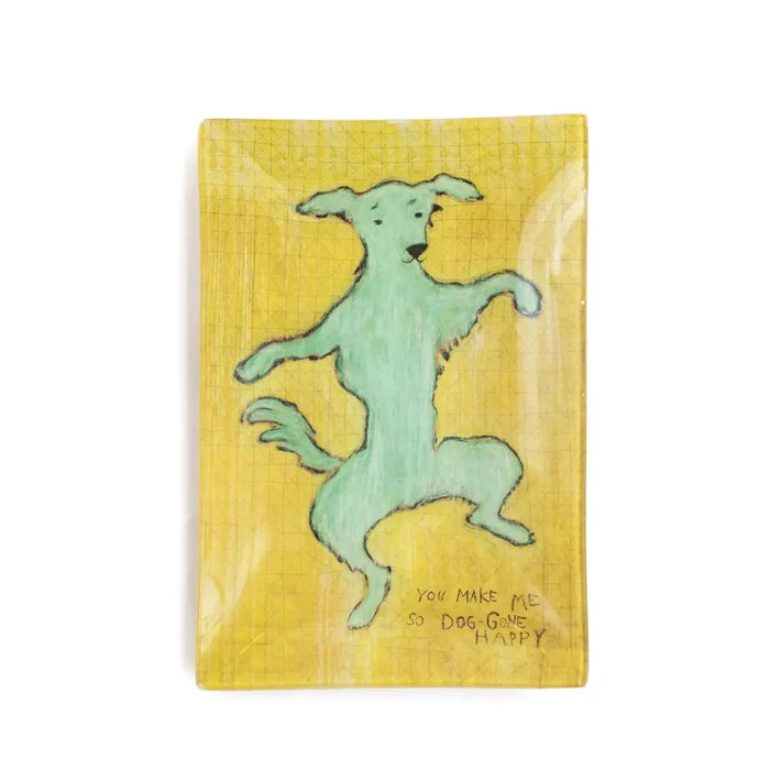 Dancing Dog Decoupage Plate - Madison's Niche
