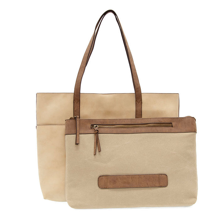 Danica Tote with Sleeve in Eggshell - Madison's Niche