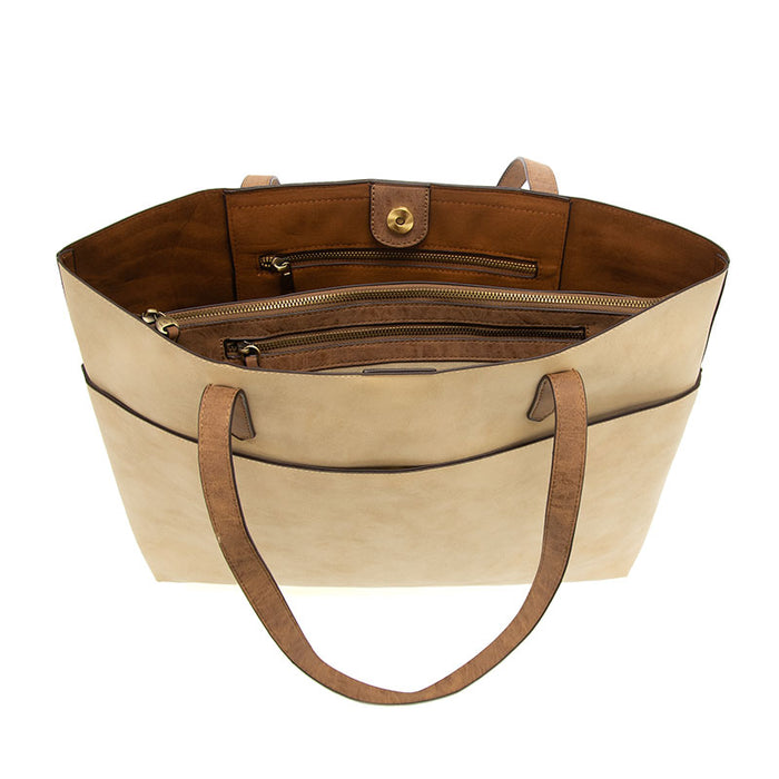 Danica Tote with Sleeve in Eggshell - Madison's Niche