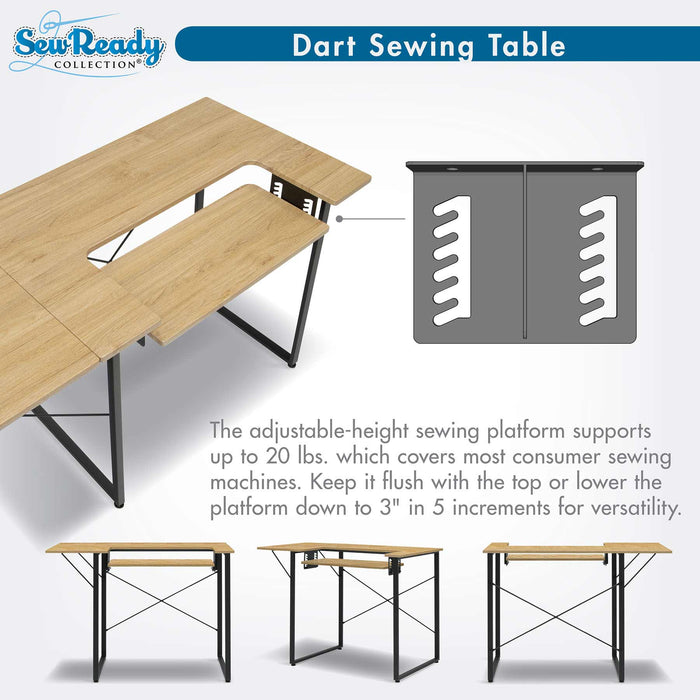 Dart Sewing Table Graphite / Ashwood