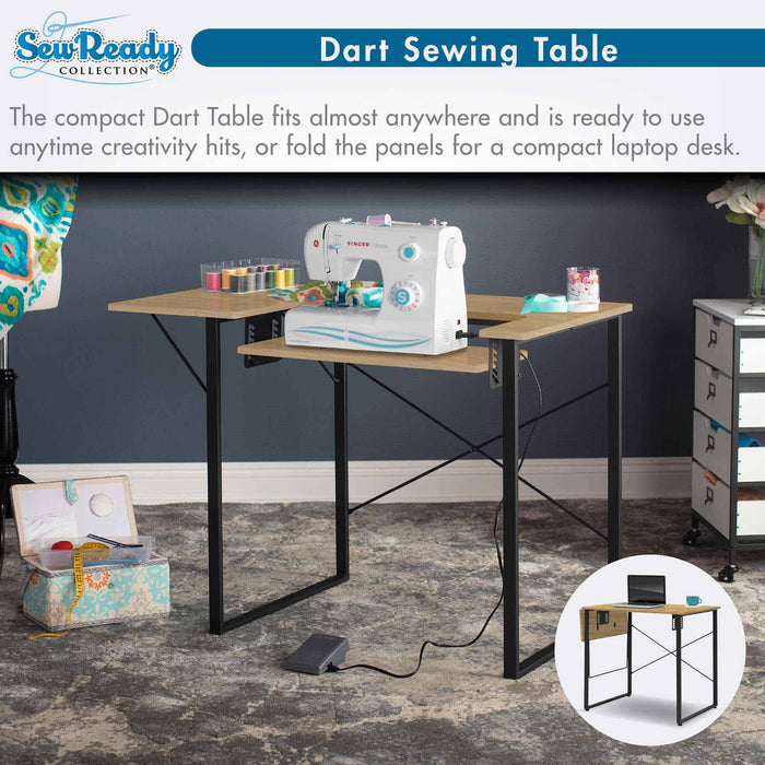 Dart Sewing Table Graphite / Ashwood