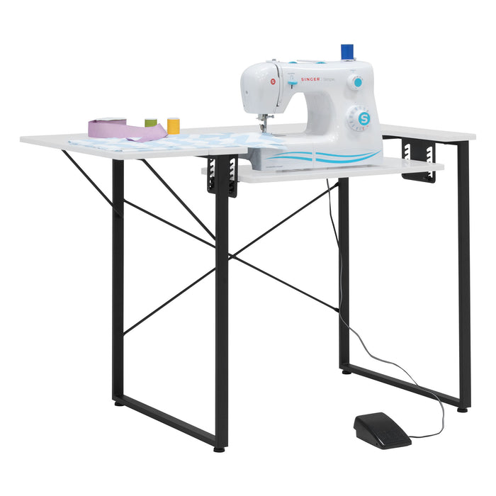 Dart Sewing Table Graphite / White