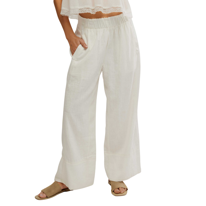 Day's End Linen Pull-On in Ivory - Madison's Niche